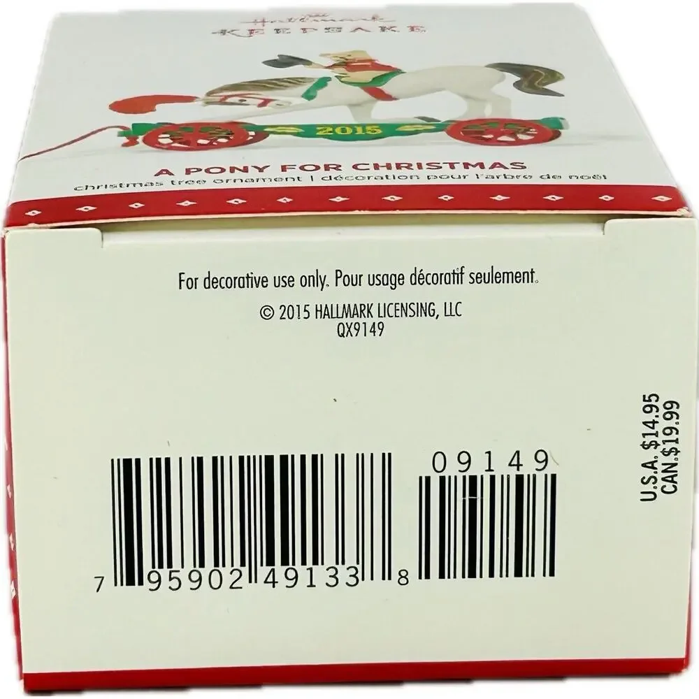Hallmark A PONY FOR CHRISTMAS Keepsake Ornament #18 Bear on‎ Circus Pony 2015